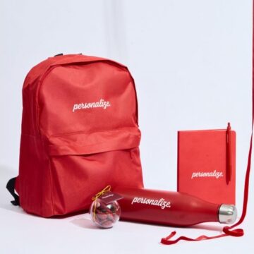 Kit Mochila natalino Personalizado Estrelar
