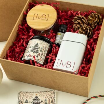 MBN021 - Caixa Bem-Estar Natalina com Difusor e Vela - Presente de Natal