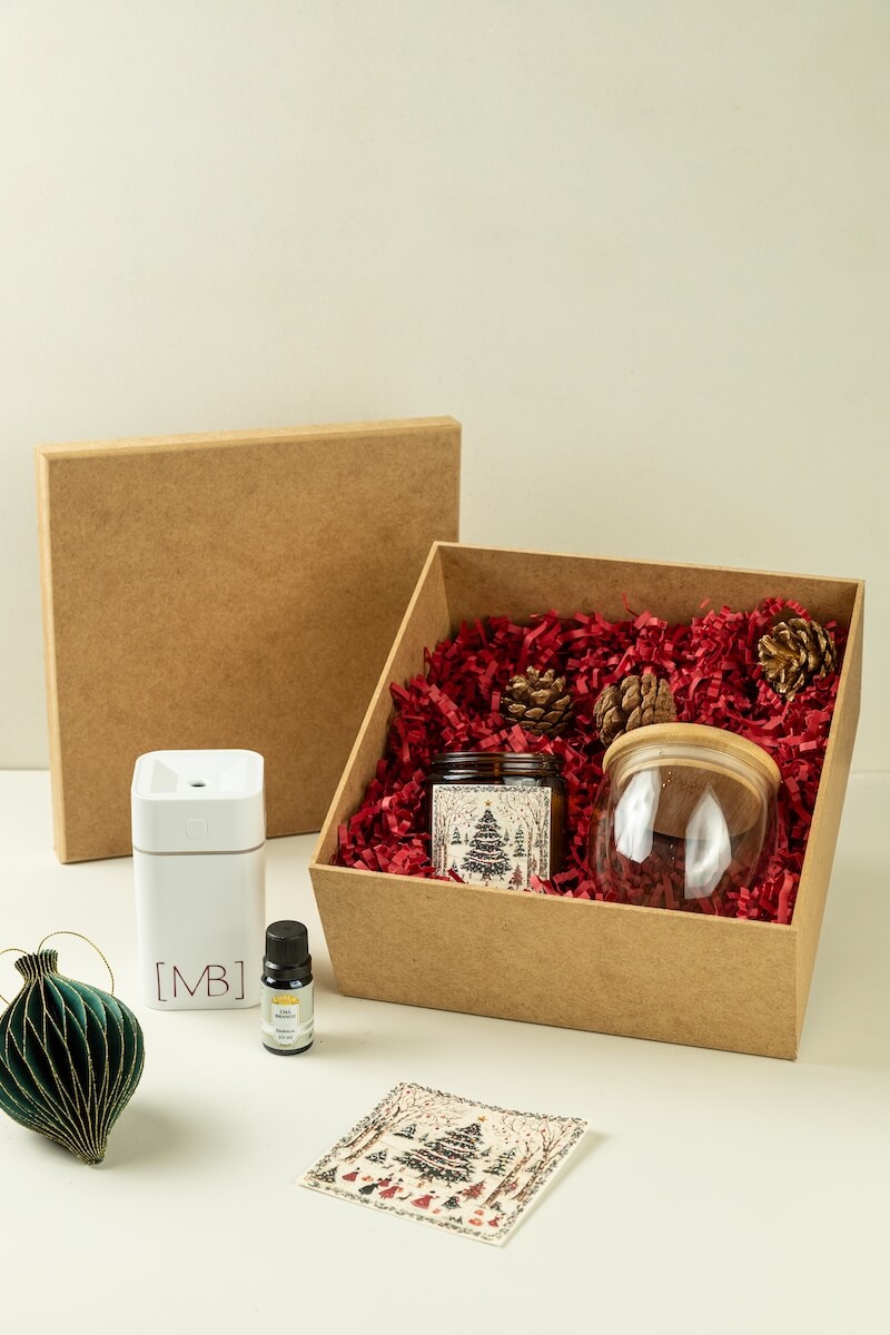MBN021 - Caixa Bem-Estar Natalina com Difusor e Vela - Presente de Natal - Imagem 2
