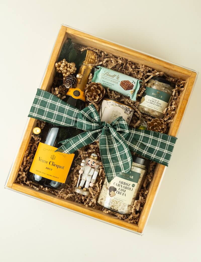 MBN017 - Caixa Premium com Champagne e Trufas - Presente de Natal