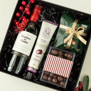 MBN008 - Caixa Gourmet com Vinho e Chocolates