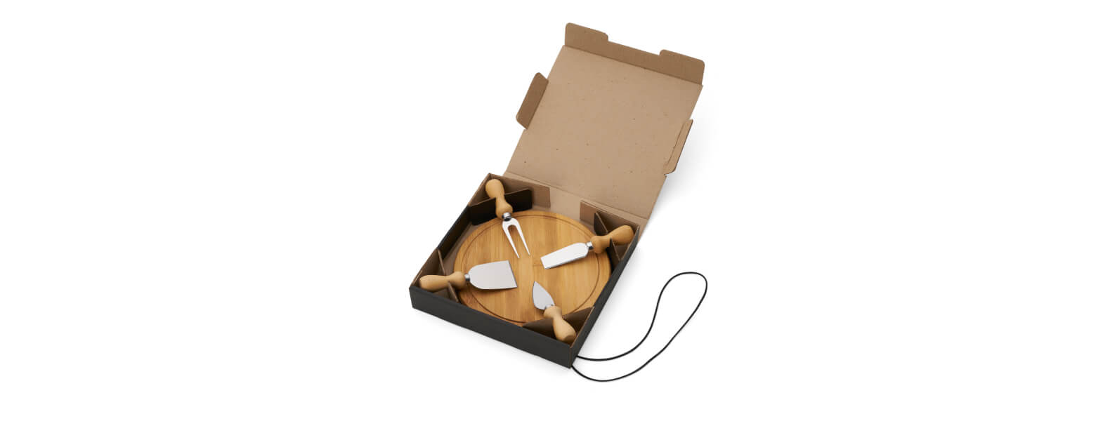 Conj. Para Queijo Em Bambu / Madeira / Inox - 5 Pçs - Imagem 1
