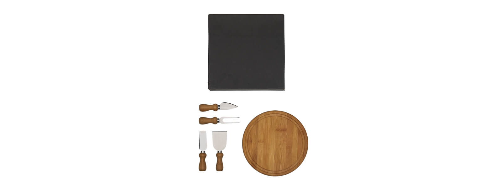 Conj. Para Queijo Em Bambu / Madeira / Inox - 5 Pçs - Imagem 2