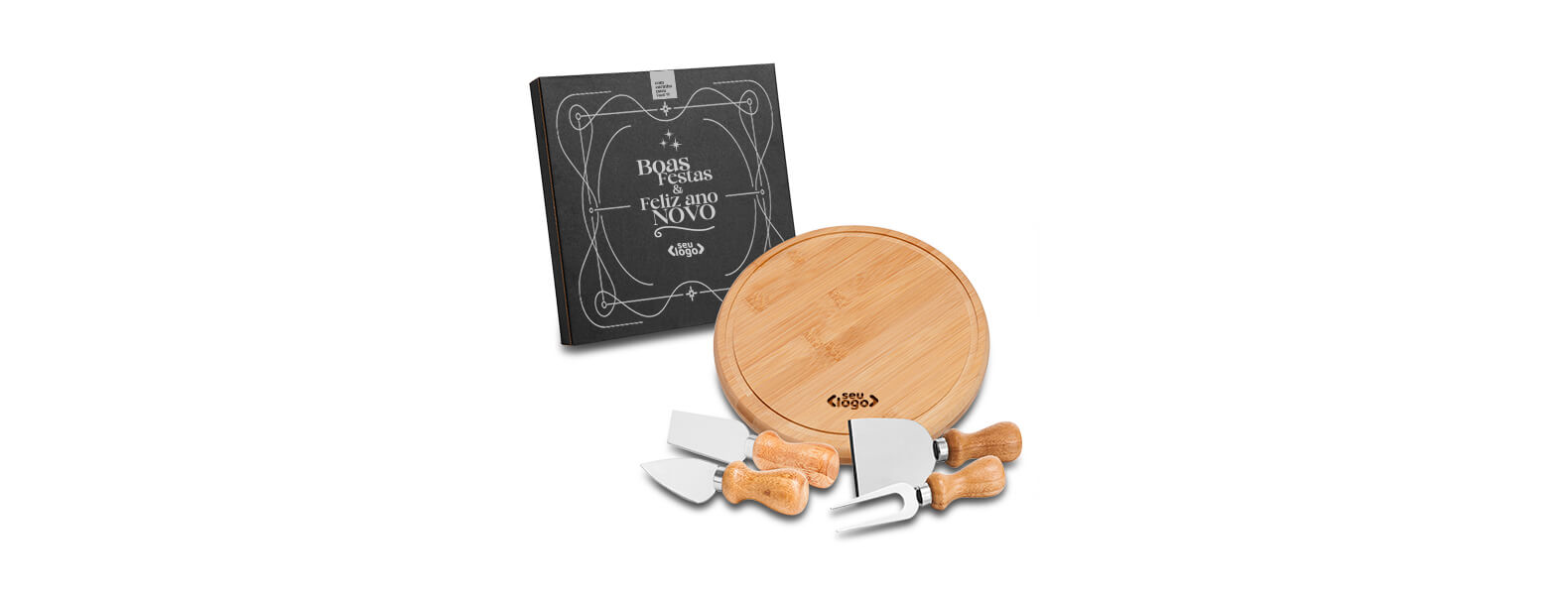 Conj. Para Queijo Em Bambu / Madeira / Inox - 5 Pçs - Imagem 4