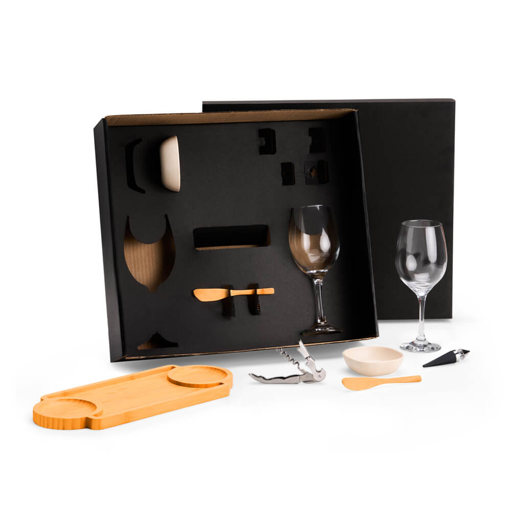 Kit Para Petisco E Vinho - 9 Pçs - Imagem 1