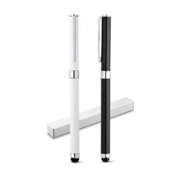 Roller em metal com escrita em preto