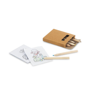Kit para pintar em caixa de cartão