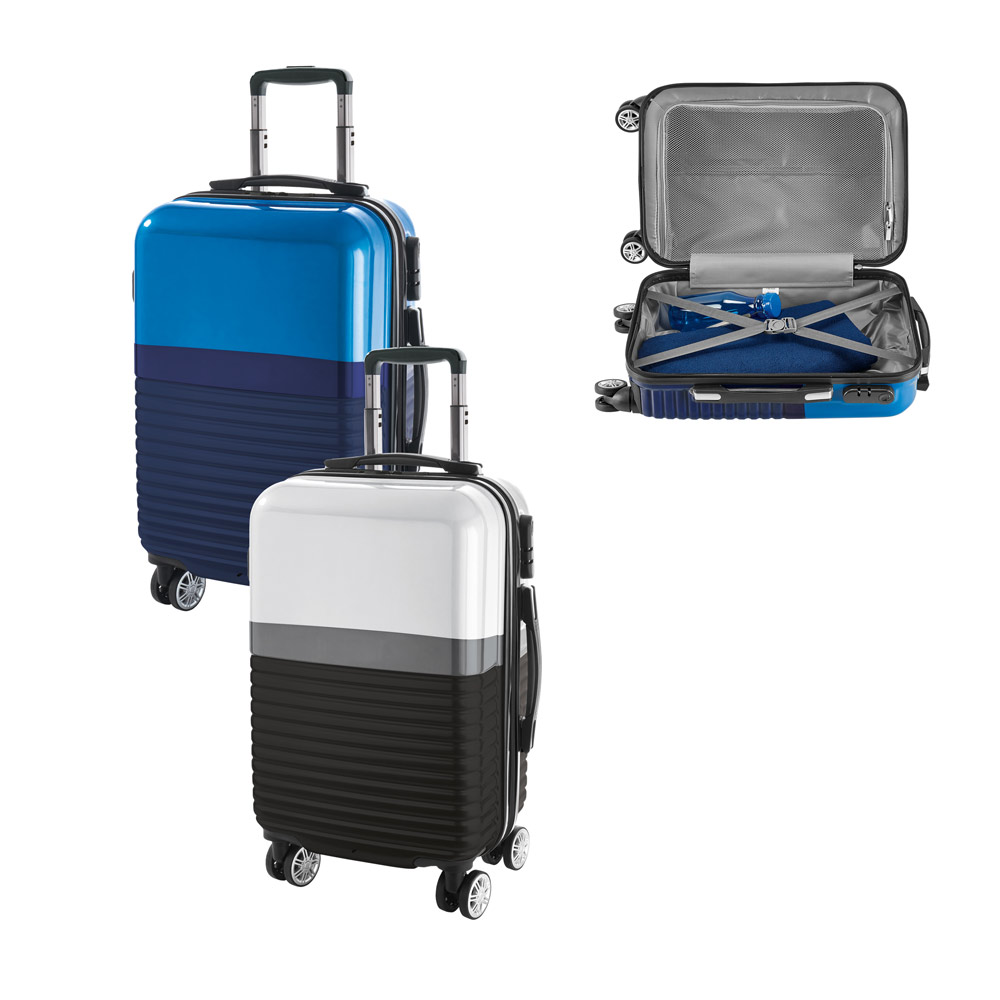 Mala de viagem executivo em ABS e PC com interior forrado 33L