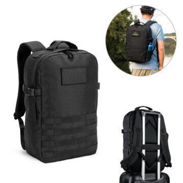 Mochila estilo militar em poliéster reciclado 600D, de alta densidade, com bolso para notebook 17'3" 21 L