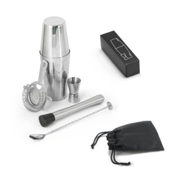 Set de coquetel com 6 peças em aço inox