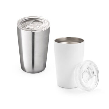 Copo de viagem para sublimação em aço inox de parede dupla térmica, isolada a vácuo 380 mL