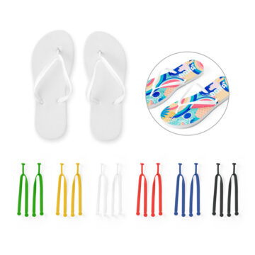 Chinelos com sola e m EVA totalmente personalizável em sublimação e tira em PVC