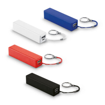 Bateria portátil em ABS com capacidade de 1 200 mAh