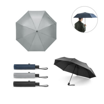 Guarda-chuva em rPET dobrável com abertura automática